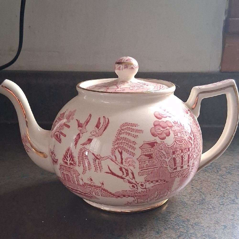 Arthur Wood Vintage Pink and Cream Teapot